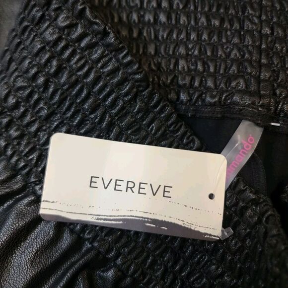 Commando Evereve Skirt Womans Medium Black Faux Leather Patent Mini Stretch NWT - Picture 6 of 9